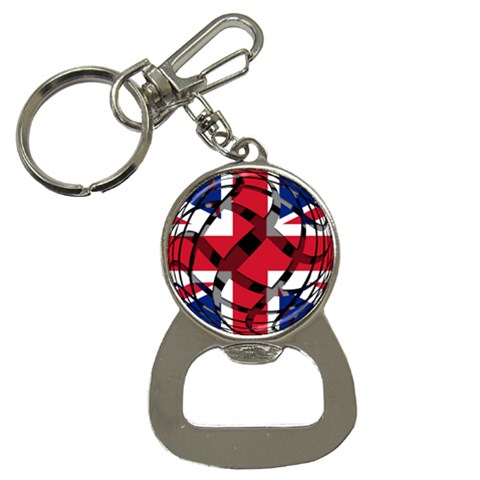 United Kingdom Bottle Opener Key Chain from ArtsNow.com Front