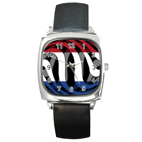 Netherlands Square Metal Watch from ArtsNow.com Front