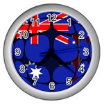 Australia Wall Clock (Silver)