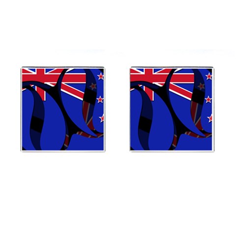 New Zealand Cufflinks (Square) from ArtsNow.com Front(Pair)