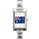 Aust Flag Rectangular Italian Charm Watch