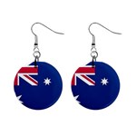 Aust Flag 1  Button Earrings