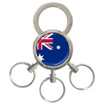 Aust Flag 3-Ring Key Chain