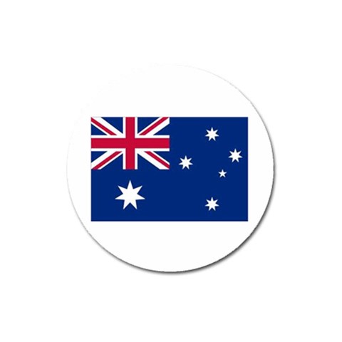 Aust Flag Magnet 3  (Round) from ArtsNow.com Front