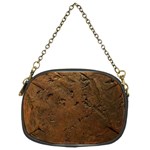 Brown Tooled Leather Chain Purse (Two Sides)