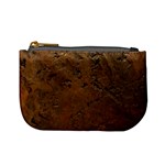Brown Tooled Leather Mini Coin Purse