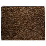 Rough Brown Leather Cosmetic Bag (XXXL)