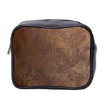Gritty Brownstone Mini Toiletries Bag (Two Sides)