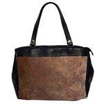Gritty Brownstone Oversize Office Handbag (Two Sides)