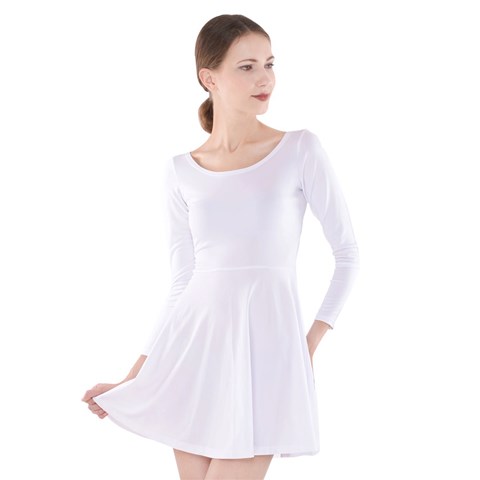 white long skater dress