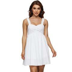 Ruffle Strap Babydoll Chiffon Dress