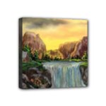 Brenton s Waterfall -  Ave Hurley  Mini Canvas 4  x 4  (Stretched)