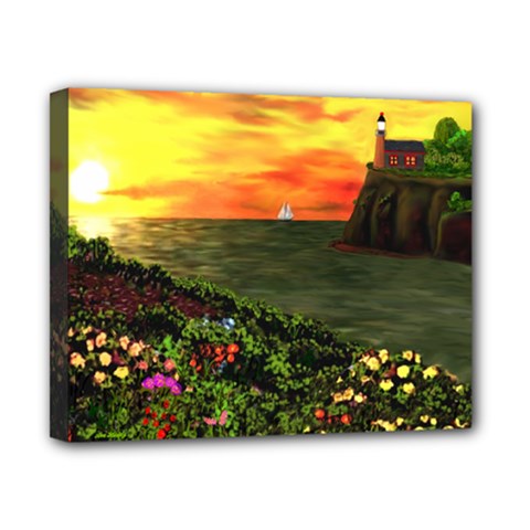 Eileen s Sunset By Ave Hurley   Canvas 10  x 8  (Stretched) from ArtsNow.com
