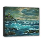 Hobson s  Lighthouse By Ave Hurley -  Deluxe Canvas 20  x 16  (Stretched)