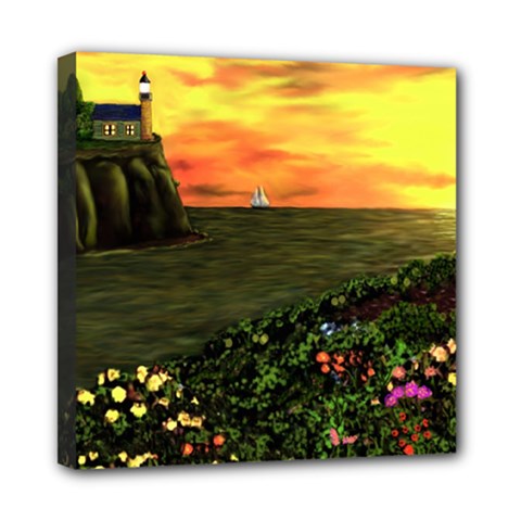 Eddies Sunset by Ave Cosgriff Hurley Mini Canvas 8  x 8  (Stretched) from ArtsNow.com