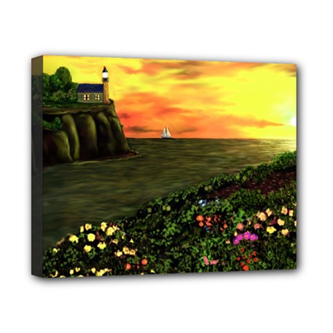 Eddies Sunset by Ave Cosgriff Hurley Canvas 10  x 8  (Stretched) from ArtsNow.com