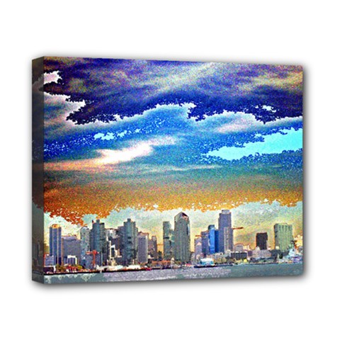 San Diego Skyline Canvas 10  x 8  (Stretched) from ArtsNow.com