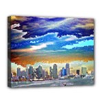 San Diego Skyline Canvas 14  x 11  (Stretched)