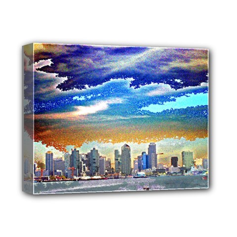 San Diego Skyline Deluxe Canvas 14  x 11  (Stretched) from ArtsNow.com