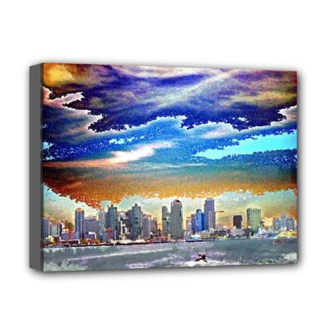 San Diego Skyline Deluxe Canvas 16  x 12  (Stretched)  from ArtsNow.com