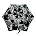 Grunge Skull Mini Folding Umbrella