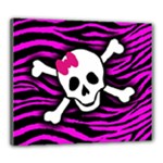 Pink Zebra Skull Canvas 24  x 20  (Stretched)