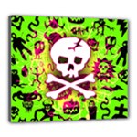 Deathrock Skull & Crossbones Canvas 24  x 20  (Stretched)