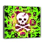 Deathrock Skull & Crossbones Deluxe Canvas 24  x 20  (Stretched)