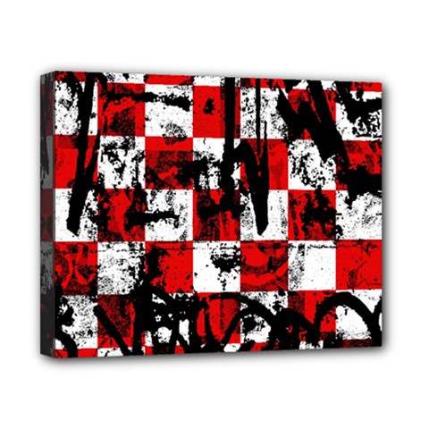 Emo Checker Graffiti Canvas 10  x 8  (Stretched) from ArtsNow.com