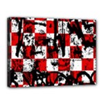 Emo Checker Graffiti Canvas 16  x 12  (Stretched)