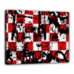 Emo Checker Graffiti Canvas 20  x 16  (Stretched)
