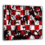 Emo Checker Graffiti Canvas 24  x 20  (Stretched)