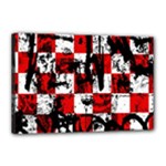 Emo Checker Graffiti Canvas 18  x 12  (Stretched)