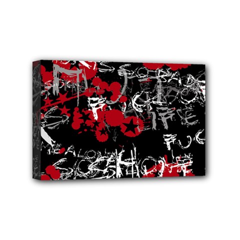 Emo Graffiti Mini Canvas 6  x 4  (Stretched) from ArtsNow.com