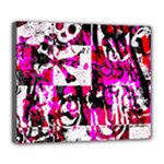 Pink Checker Graffiti Deluxe Canvas 24  x 20  (Stretched)