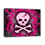 Pink Skull Star Splatter Deluxe Canvas 16  x 12  (Stretched) 