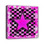 Pink Star Mini Canvas 6  x 6  (Stretched)