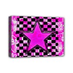 Pink Star Mini Canvas 7  x 5  (Stretched)