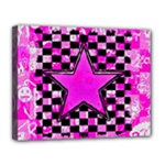 Pink Star Canvas 14  x 11  (Stretched)