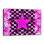 Pink Star Canvas 18  x 12  (Stretched)