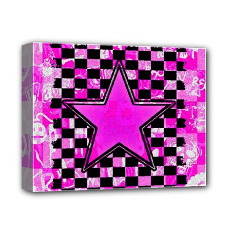 Pink Star Deluxe Canvas 14  x 11  (Stretched) from ArtsNow.com