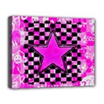 Pink Star Deluxe Canvas 20  x 16  (Stretched)