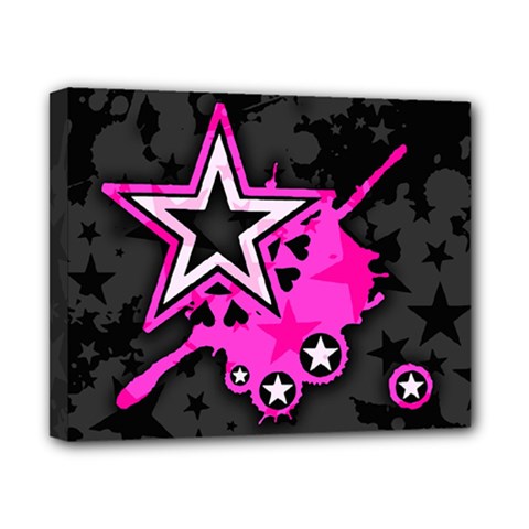 Pink Star Design Canvas 10  x 8  (Stretched) from ArtsNow.com