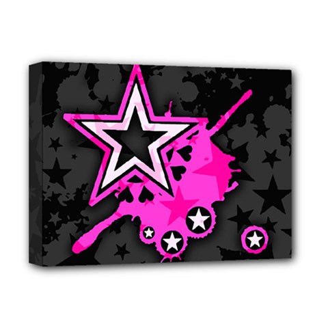 Pink Star Design Deluxe Canvas 16  x 12  (Stretched)  from ArtsNow.com