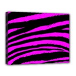 Pink Zebra Canvas 14  x 11  (Stretched)