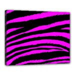 Pink Zebra Canvas 20  x 16  (Stretched)