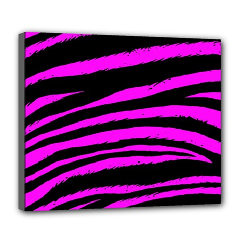 Pink Zebra Deluxe Canvas 24  x 20  (Stretched) from ArtsNow.com