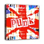 Punk Union Jack Mini Canvas 8  x 8  (Stretched)