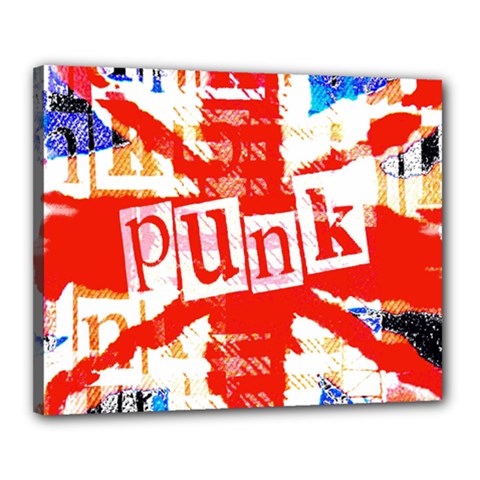 Punk Union Jack Canvas 20  x 16  (Stretched) from ArtsNow.com