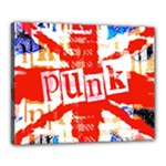 Punk Union Jack Canvas 20  x 16  (Stretched)